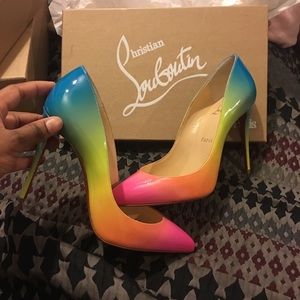 Christian louboutin patent leather sunrise heels